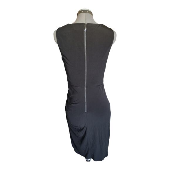 Laundry by Shelli Segal Black Cocktail Dress Size 6 Zippers and Wrap Styling - Picture 3 of 6